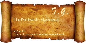 Tiefenbach Gyöngyi névjegykártya